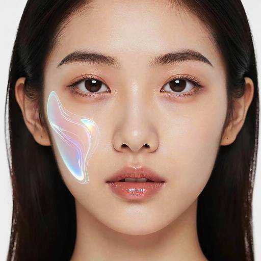 Futuristic AI Makeup Ad Design