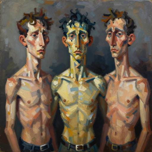 Expressionist Painting with Warped Features