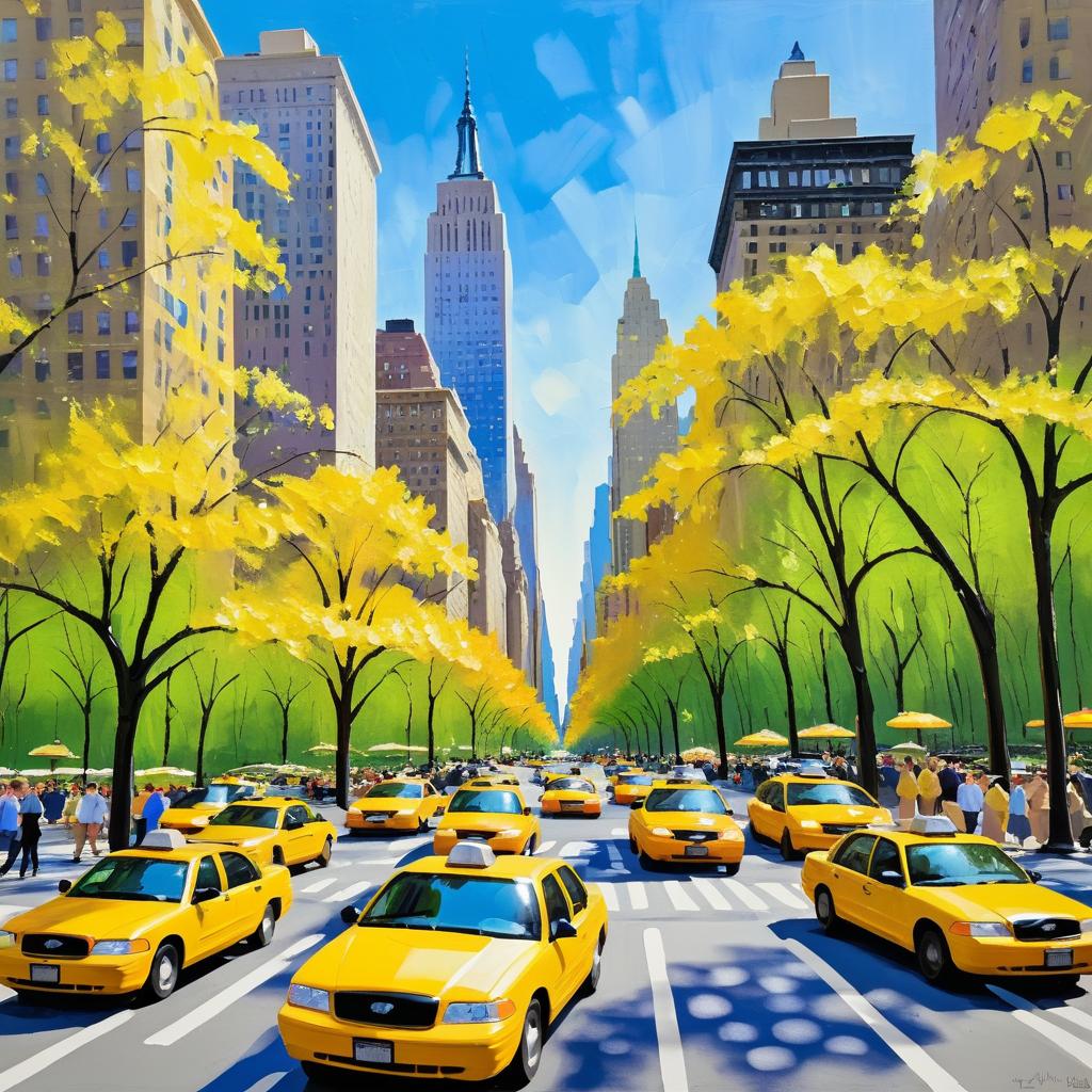 Vibrant Impressionist New York City Scene