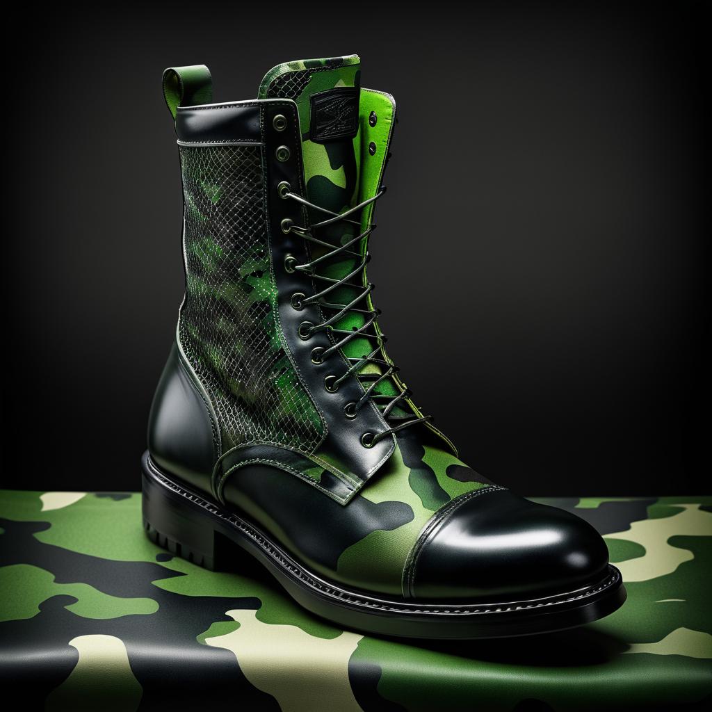 Realistic Military Boot with Arm Detail