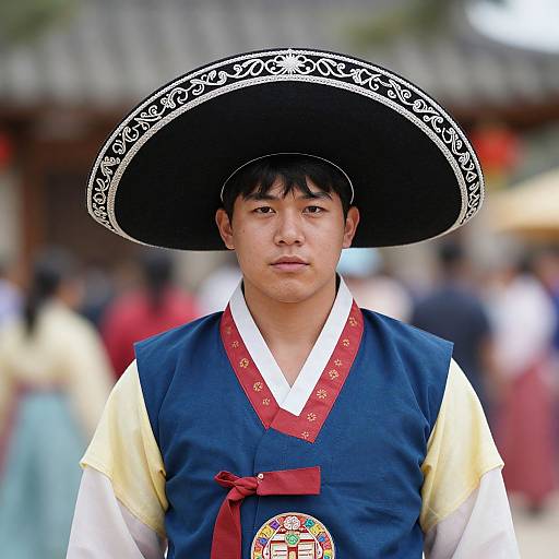 Realistic Male in Diverse Traditional Attire