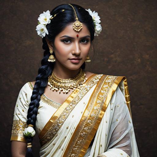 Elegant Damodar Cosplay with Traditional Saree