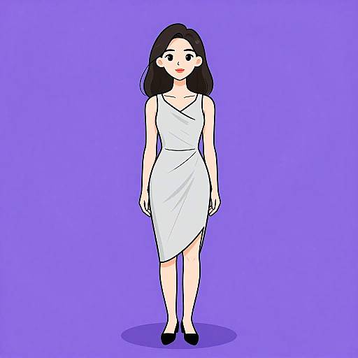 Elegant Woman in Minimalist Dress