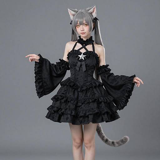 Cosplay photo of murasaki shion (gothic lolita). Costume clothes