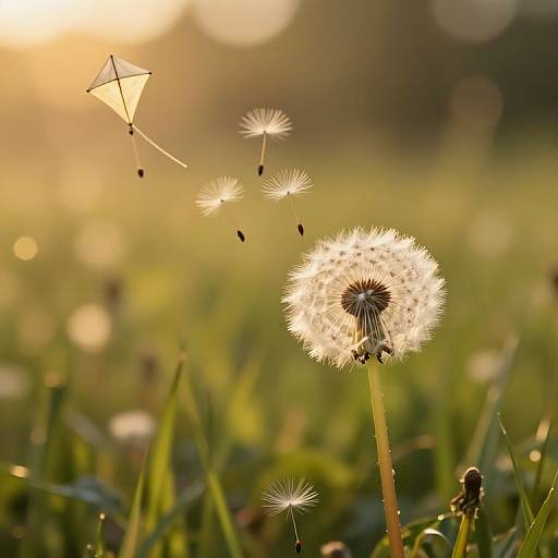 Ethereal Kites in Golden Meadow
