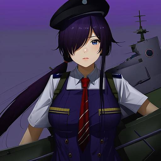 Illustration of Ariake (kancolle), kantai collection in the style of Qixia