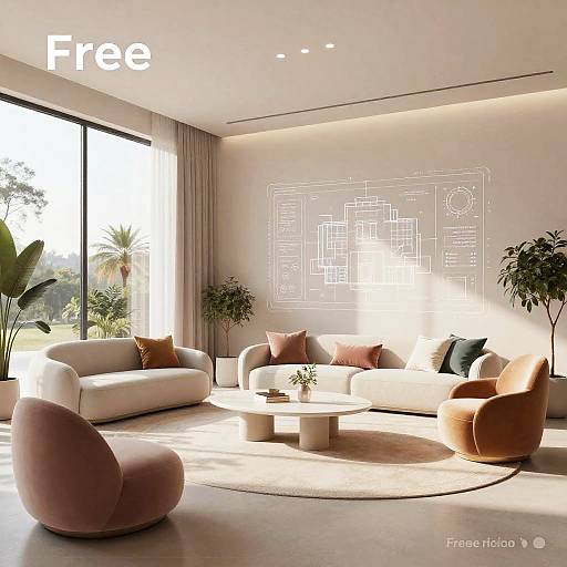 Futuristic Minimalistic Room Design AI