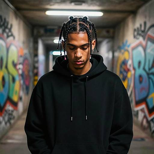 Feed-In Braids in Neon Street Style