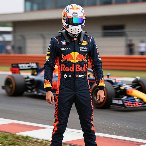 Futuristic Red Bull F1 Racer Suit