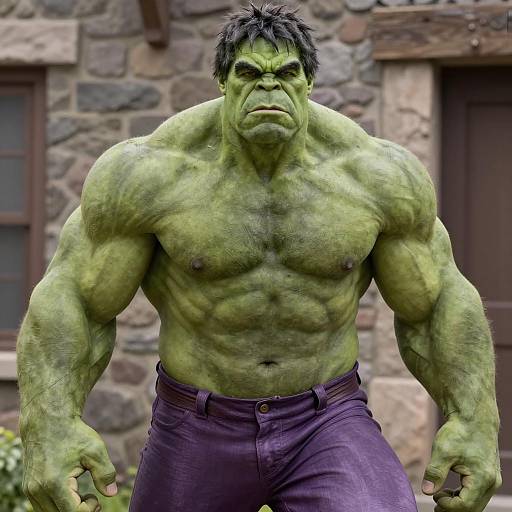 Photorealistic Muscular Hulk Costume