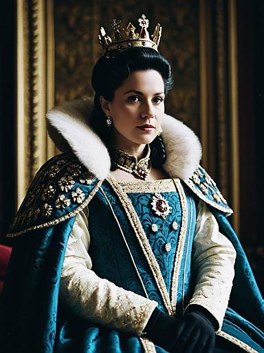 Woman in Majestic Queen Costume