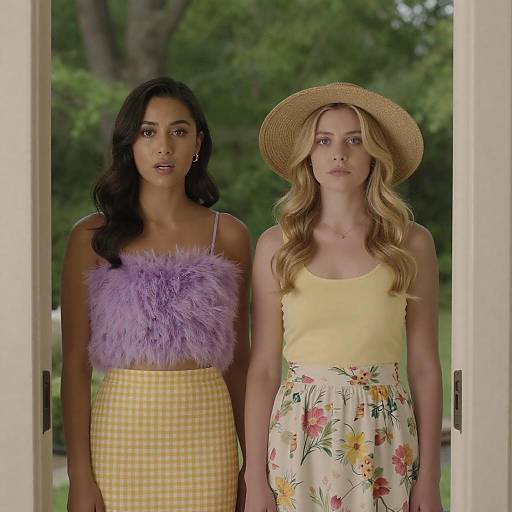 Charming Portrait of Two Stylish Women