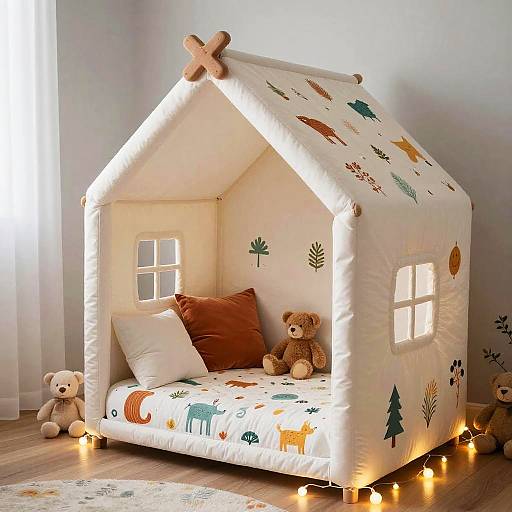 Whimsical House-Shaped Babybett