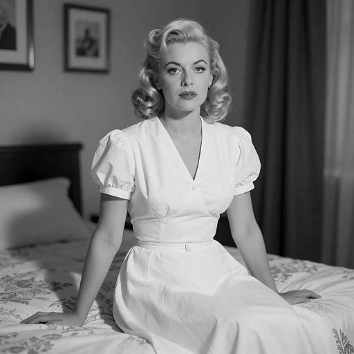 1940s Woman in Black-and-White Photography