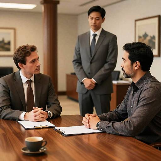 Serious Office Meeting in Warm Atmosphere