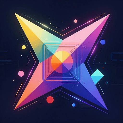 Futuristic Cyberpunk Abstract Art