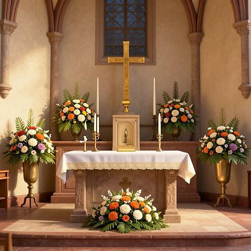 3D Render of Whitsun Altar Scene