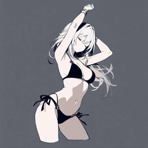 Swimsuit Sketch of Girl from Scarlet Nexus