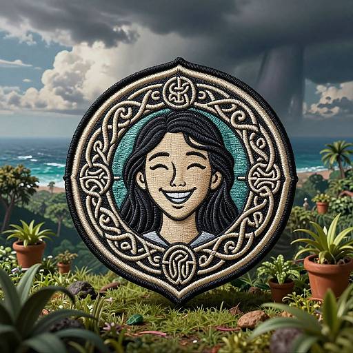 Surreal Celtic Landscape with Girl