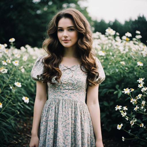 Elegant Cosplay of Elizabeth in Floral Dress