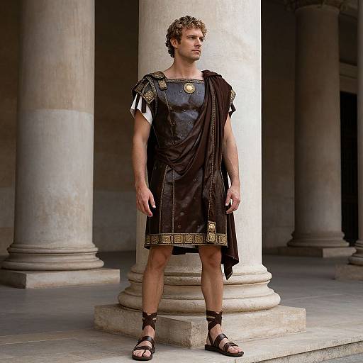 Man in Roman Toga Costume