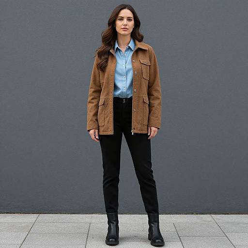 Stylish Woman in Casual Outfit