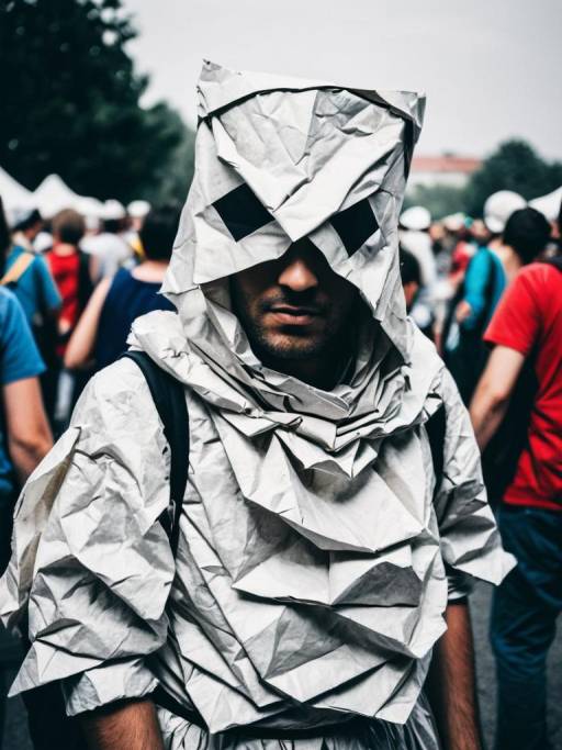 Candid Crumpled Paper Costume Cosplay