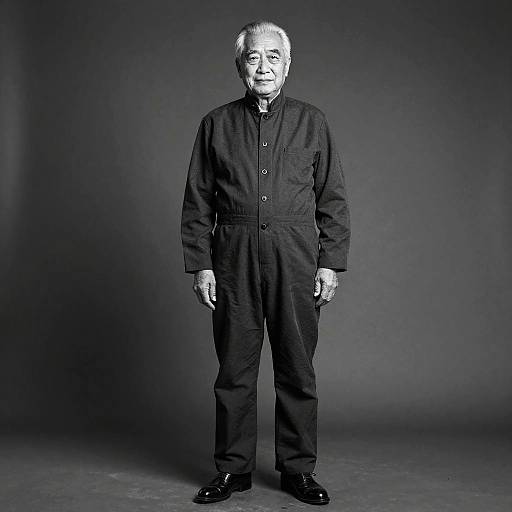 Classic Black and White Portrait of Distinguished Man