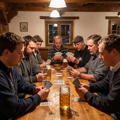 Schafkopfen Game in Bavarian Tavern