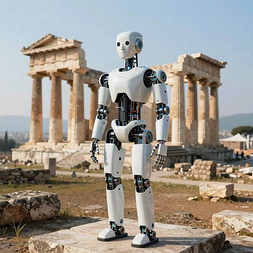 Serene Robot at Temple of Saturn