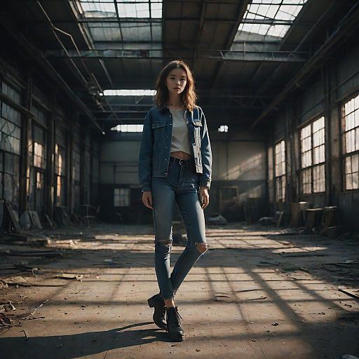 High Fashion in Abandoned Factory Setting