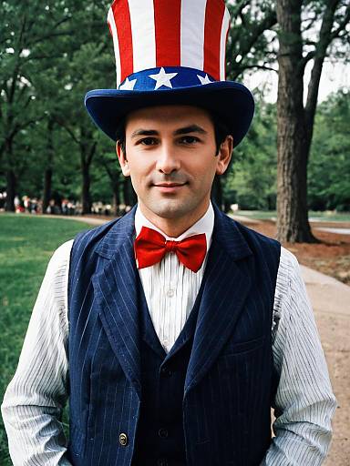 Classic Uncle Sam Costume with Bowtie