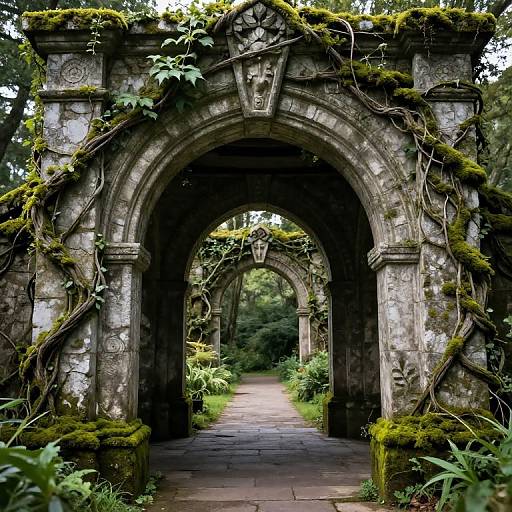 Mystical Stone Archway in Nature
