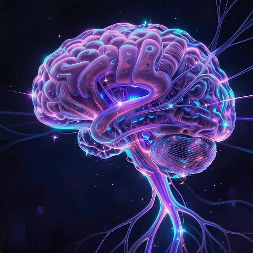 Futuristic Cyberpunk Brain Synapses