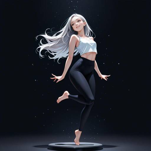 Cheerful Petite Figure in Action