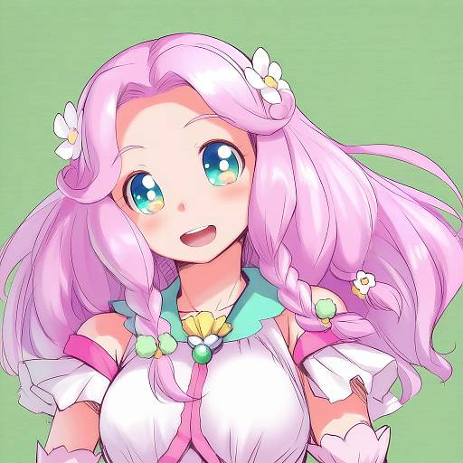 Illustration of Hanami kotoha, precure in the style of Bosshi