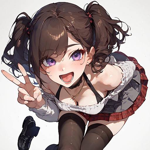 Cute Anime Girl Pinup Pose