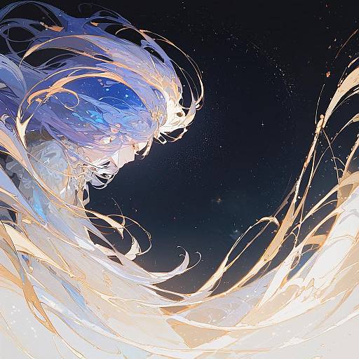 Galaxy Framed Vibrant Night Silhouette