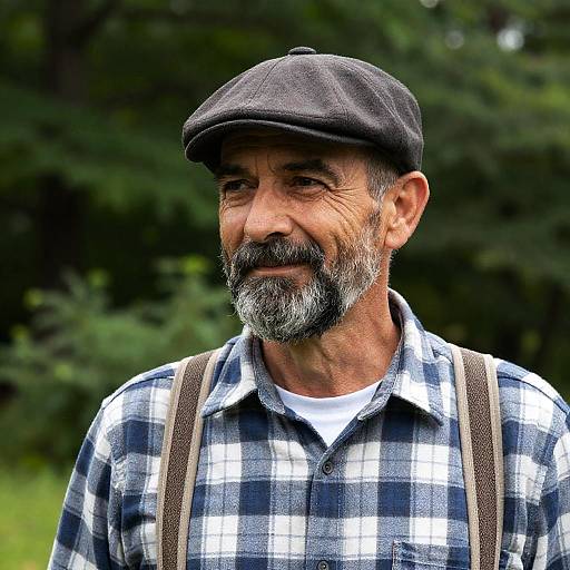 Charming Middle-Aged Man in Nature