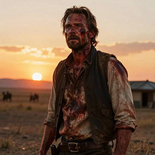 Dramatic Western Sunset Farewell