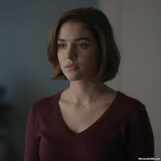 Young Woman in Maroon Sweater Portrait