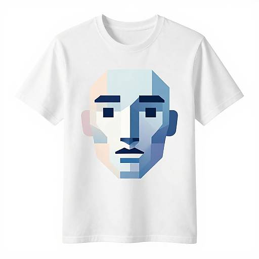 Minimalist Geometric AI Face Design