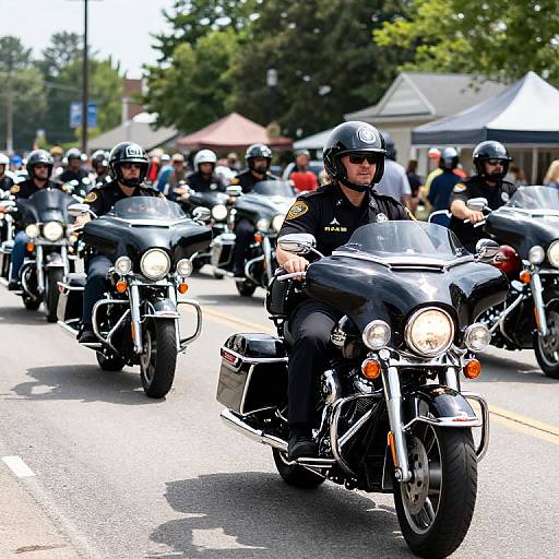 Memorial Motorcycle Ride Formation