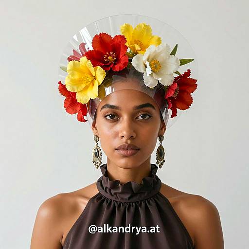 Elegant Portrait of a Fashionable Woman