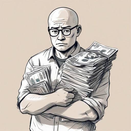 Worried Wojak with Stack of Bills Sketch