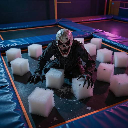 Foam Pit Horror in Trampoline Park