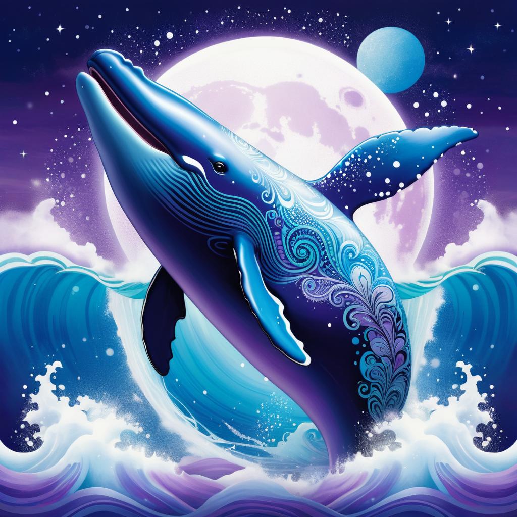 Ethereal Whale in a Celestial Dream