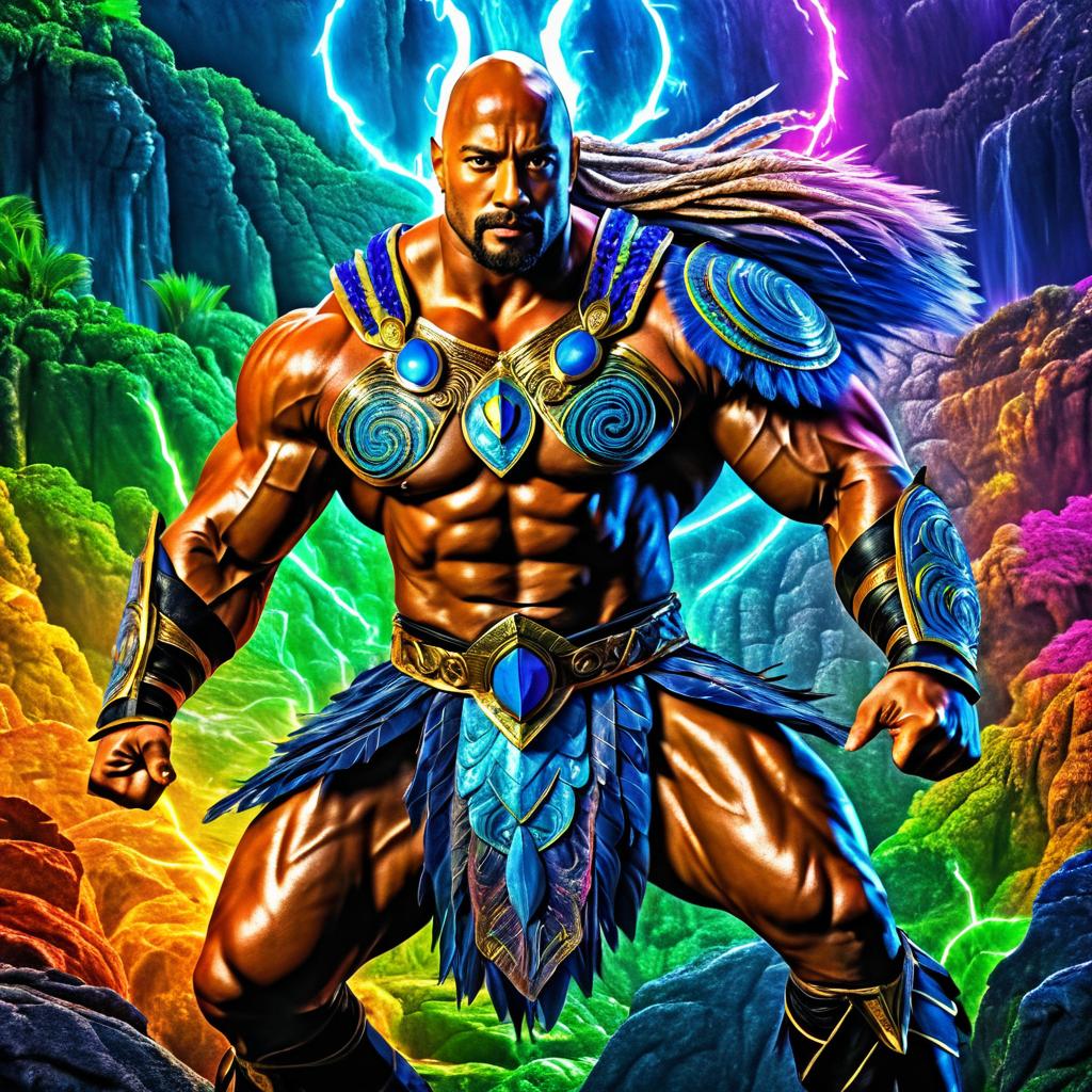 Dwayne Johnson as a Mythical Warrior