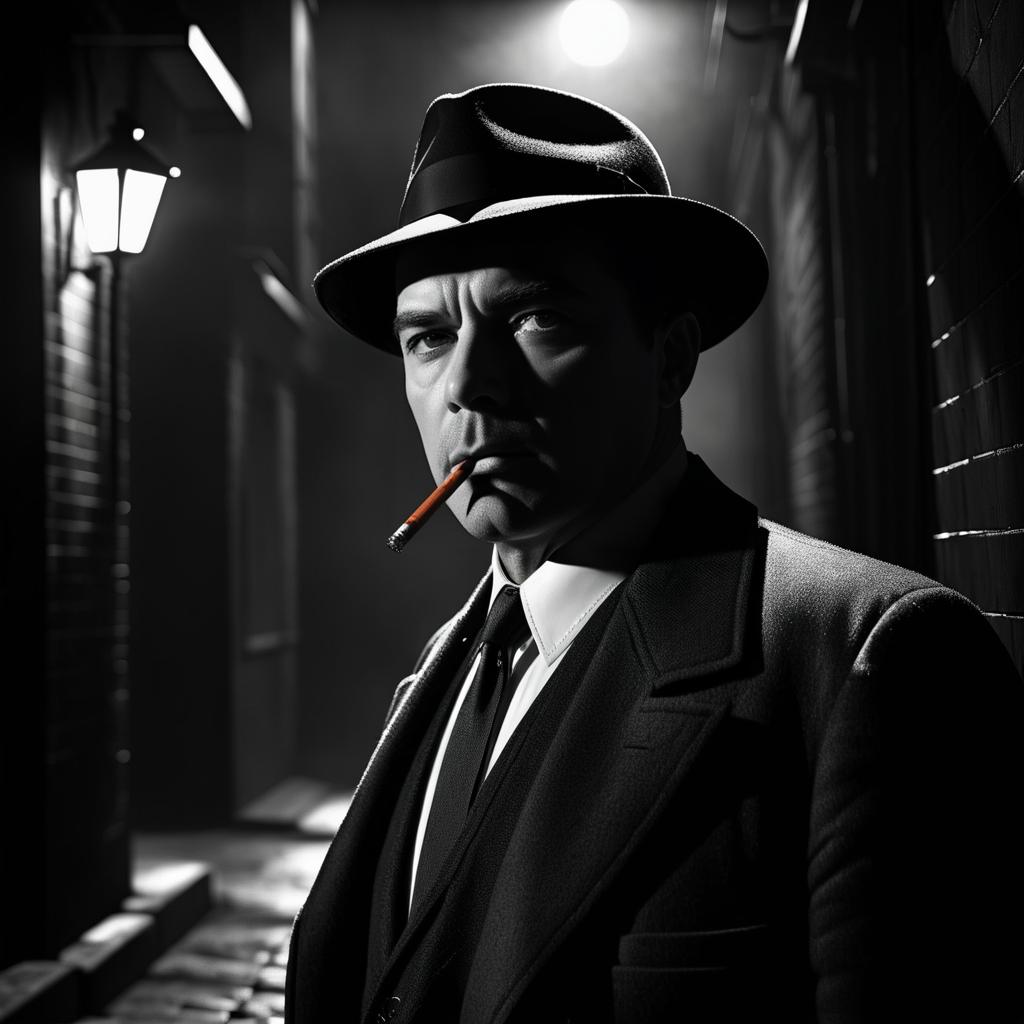 Dramatic Noir Portrait of a Detective