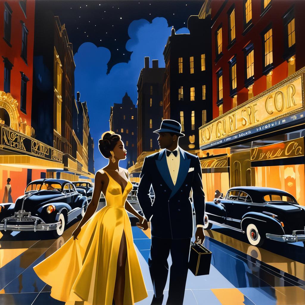 Elegant Harlem Night in Vivid Colors